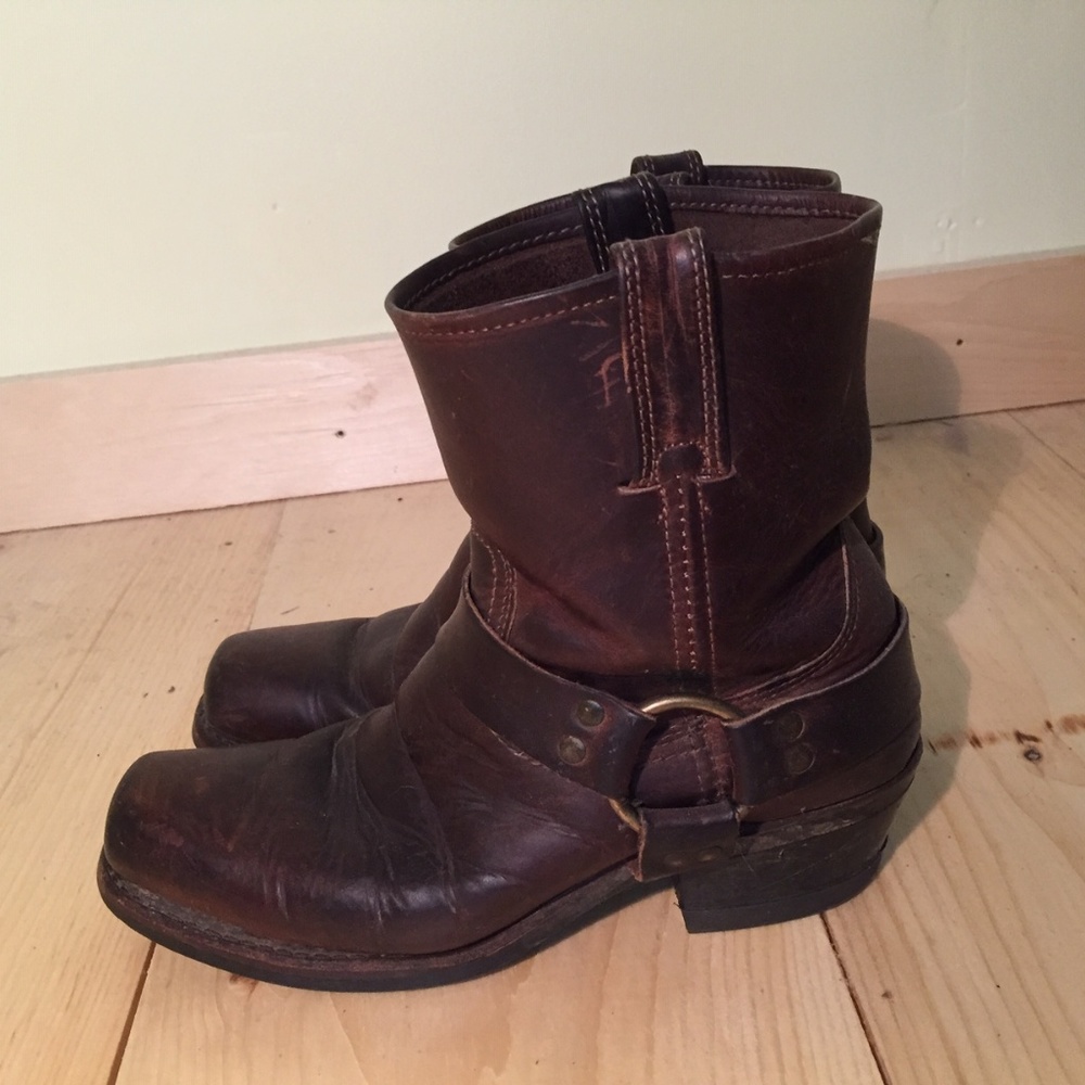 FRYE MOTO leather boots Size 9
